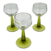 Lot de 3 verres à vin Roemer lisses