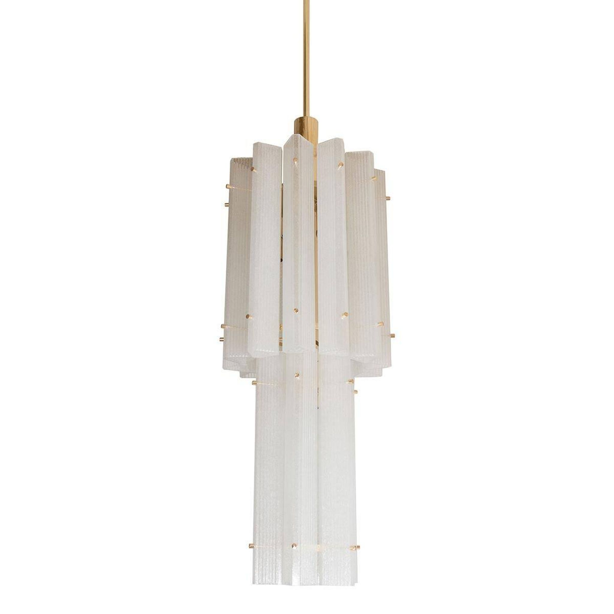 Murano glass ice pendant by Limburg, Germany, 1970s