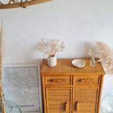 Vintage rattan sideboard