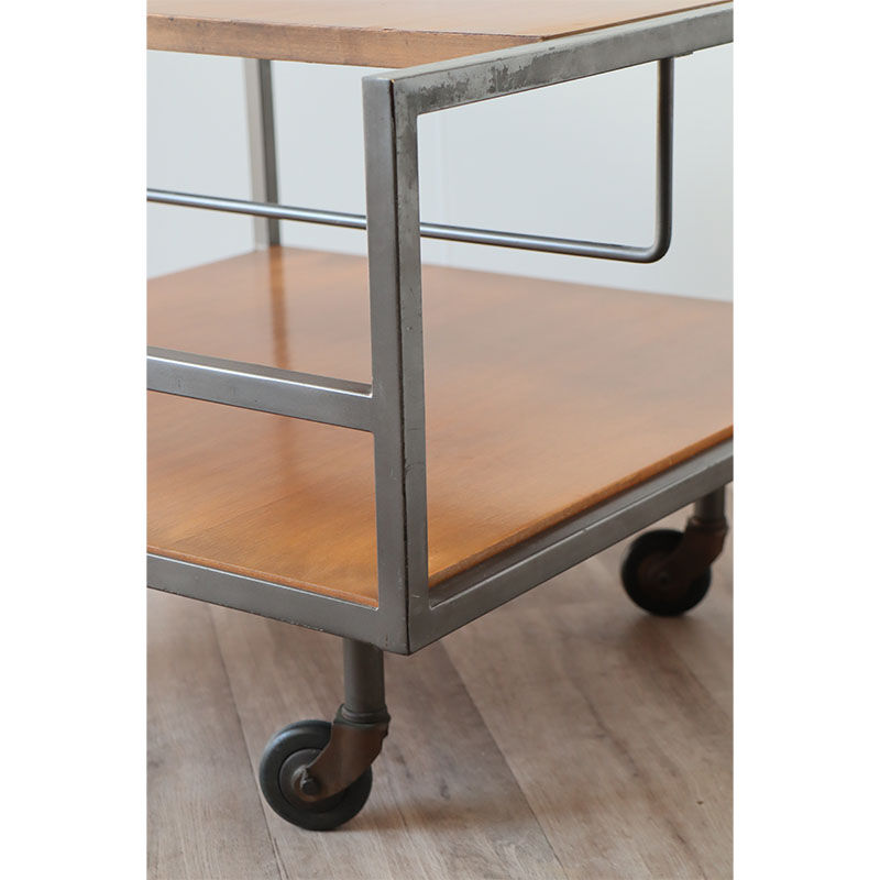 Vintage rolling coffee table by George Frydman circa 1960