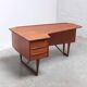 Freestanding 'Boomerang' desk in teak by Peter Løvig Nielsen, 1968