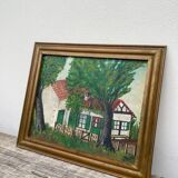 Country house landscape painting