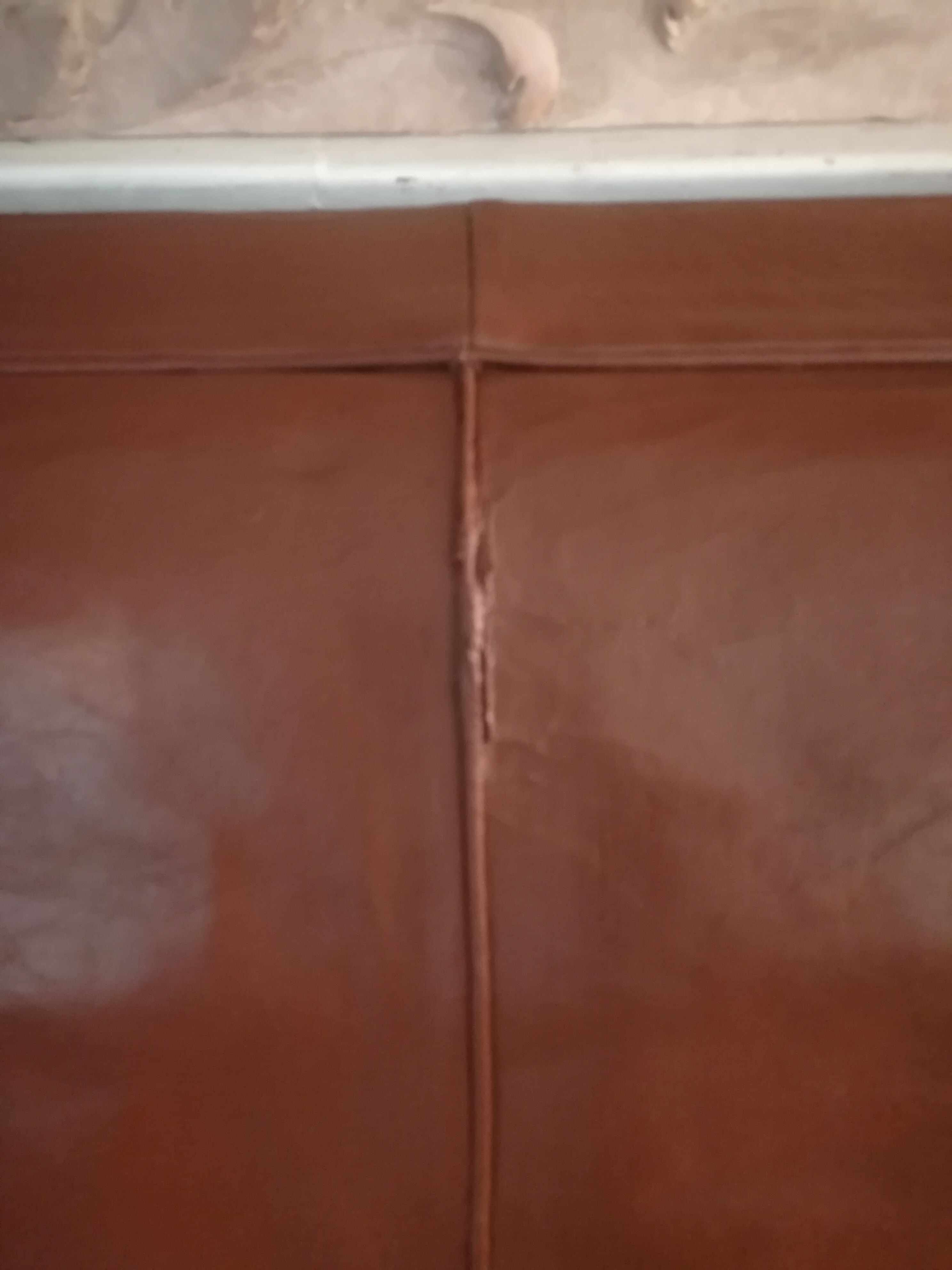 Leather art deco sofa