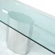 Glass table on chrome base, Italy - 1970s