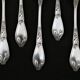 12 small Silver Metal Spoons Art Nouveau - Adolphe Boulenger