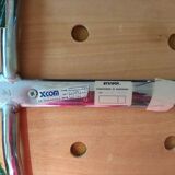 Set of 4 green chairs in Strafor steelcase fabric