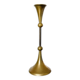Tapered brass candle holder