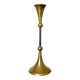 Tapered brass candle holder