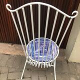 Chaise de jardin en fer forgé