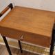 Bedside table, wood and metal, vintage, 60s