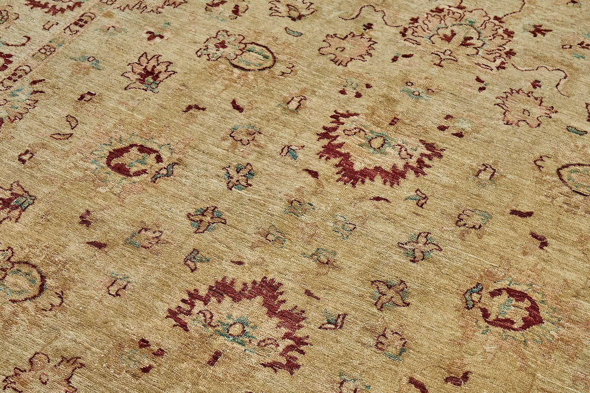 Turkish Handknotted Wool Oushak Rug 194 cm x 260 cm
