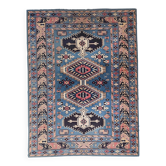 Tapis Kazak vintage oriental motifs géométriques 100% laine