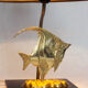 Deknudt Brass "Moon Fish" desk lamp 1970s