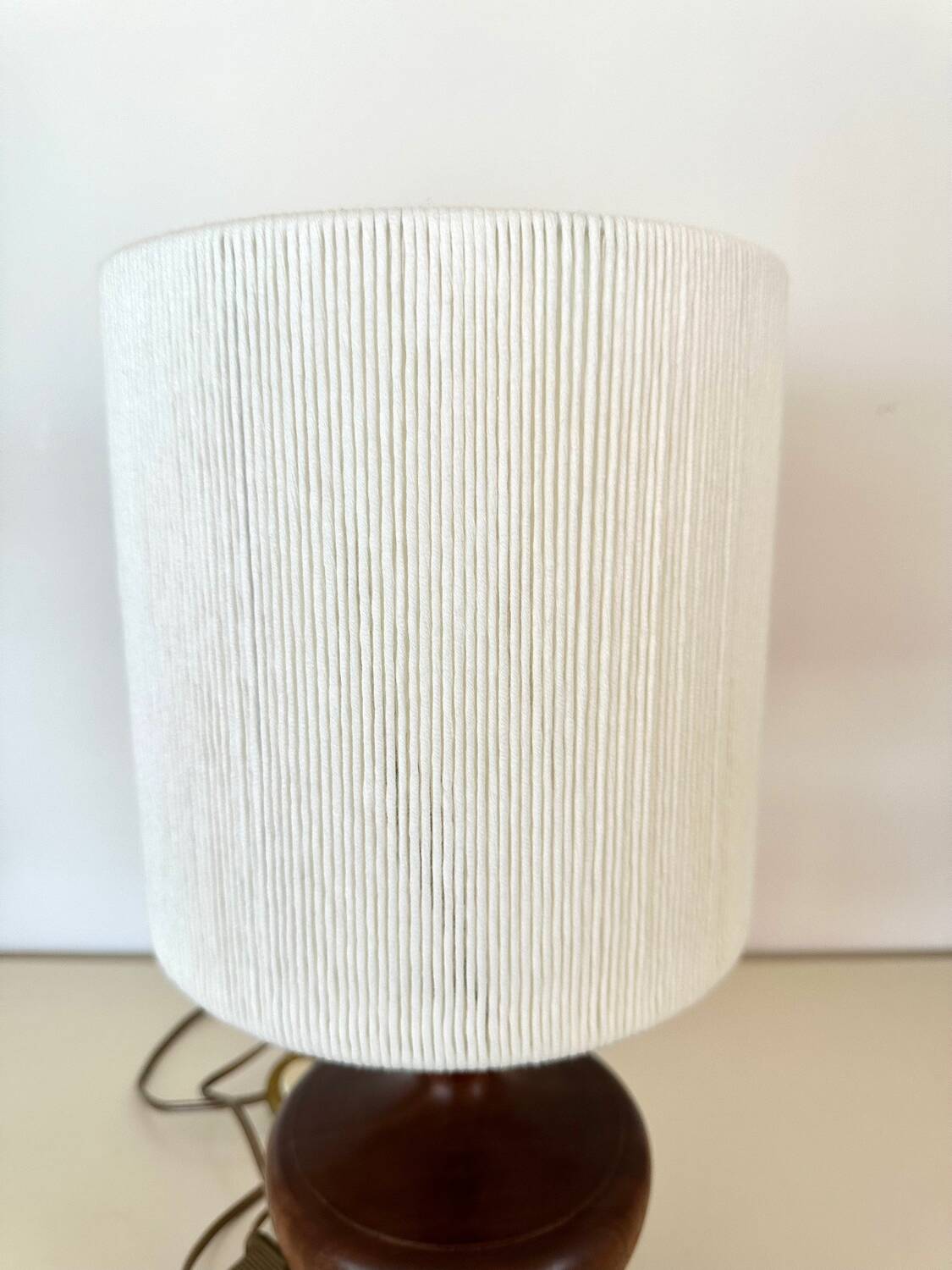 Wood and cotton lamp