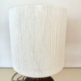 Lampe en bois et coton