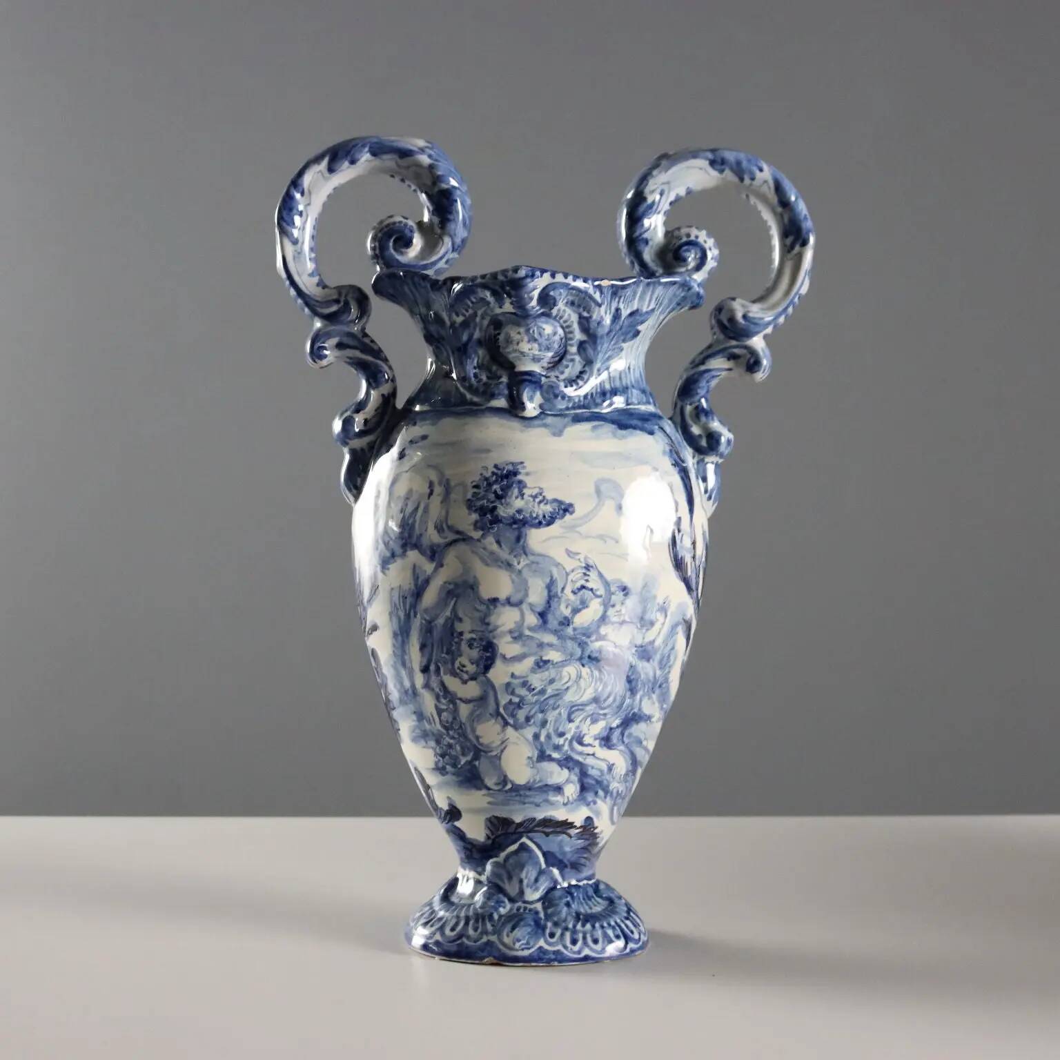 Ancient triptych of vases Giuseppe Mazzotti Albissola 20th Century