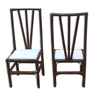 Pair of Philippine cane chairs