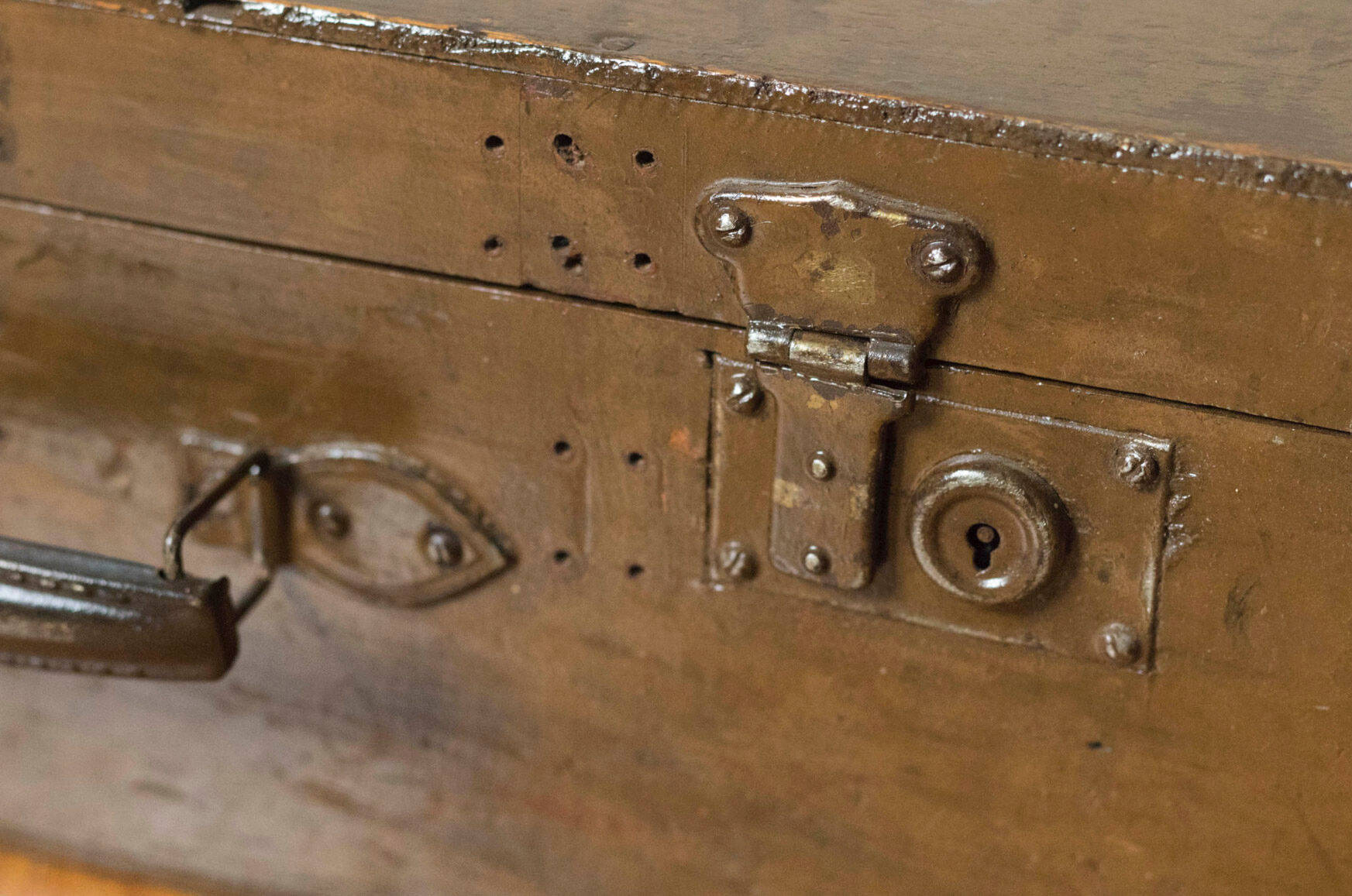Old suitcase -vintage travel trunk