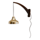 Vintage Scandinavian wall light with brass pendant lampshade