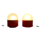 Pair of Red Bulbo Lamps by Barbieri & Marianelli for Tronconi, 1980