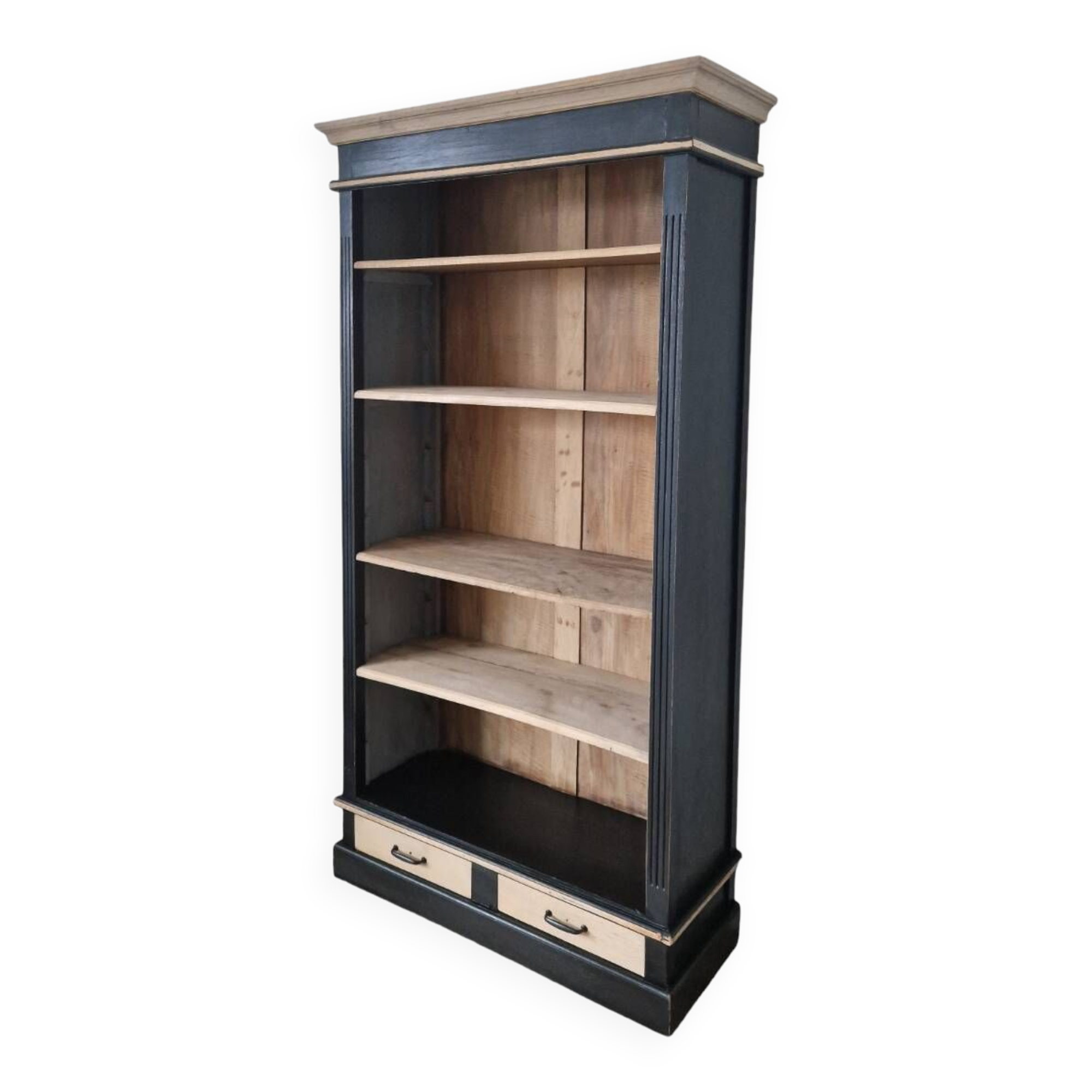Bibliothèque Bois Massif PACIFIC COMPAGNIE 212x120 Cm - Occasion En Bon état
