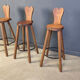 Vintage brutalist bar stools, 1960s - set of 3