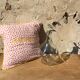 Housse de coussin en tissu vintage brodé