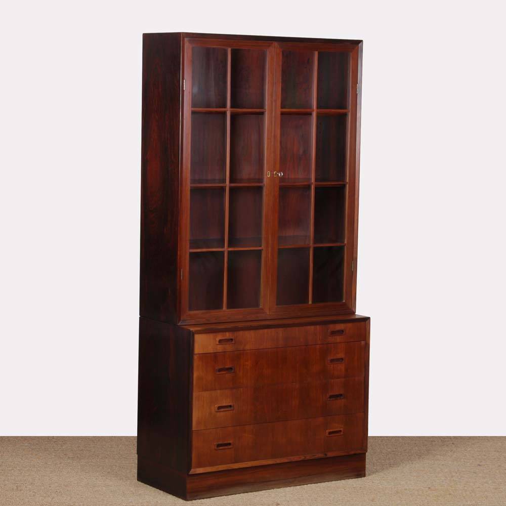 Display cabinet/bookshelf in rosewood by Lyby Mobler, 1960 Reference