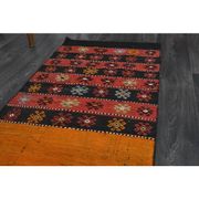 1970s Turkish Oushak Handmade Wool Cotton Red Runner Rug 65x229