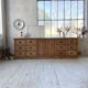 XXL solid oak counter sideboard