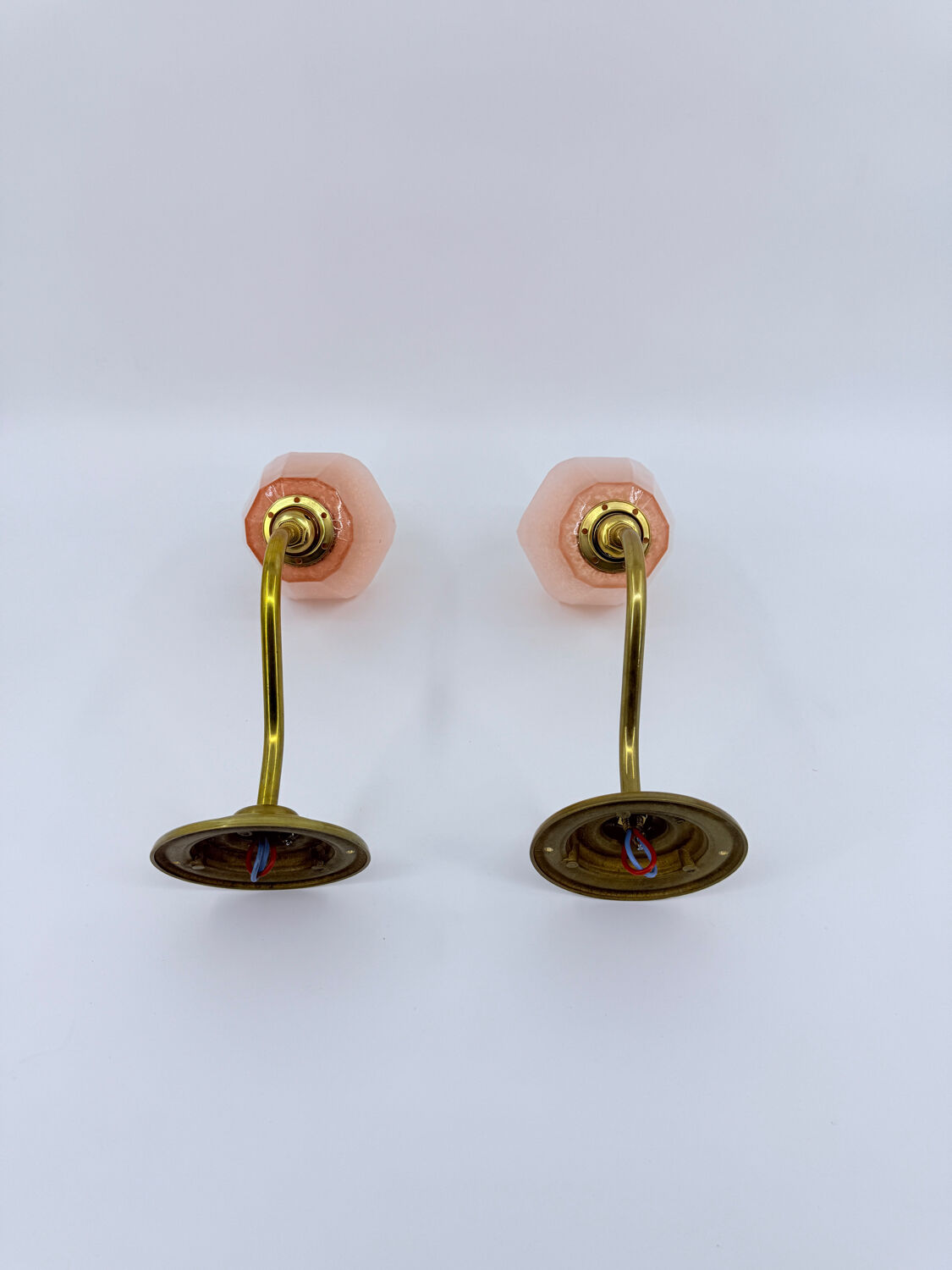 Paire d'appliques col de cygne