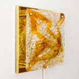 Mazzega Murano glass and brass wall lamp from the 60s