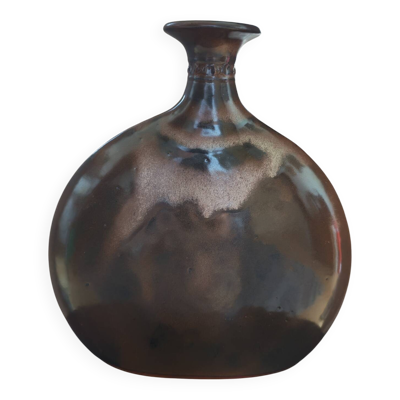 Vase bouteille céramique d'art