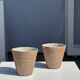 Set of 2 cups / mug Indonesian ceramic (matte brown)