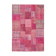 Handwoven oriental overdyed 205 cm x 300 cm pink patchwork carpet