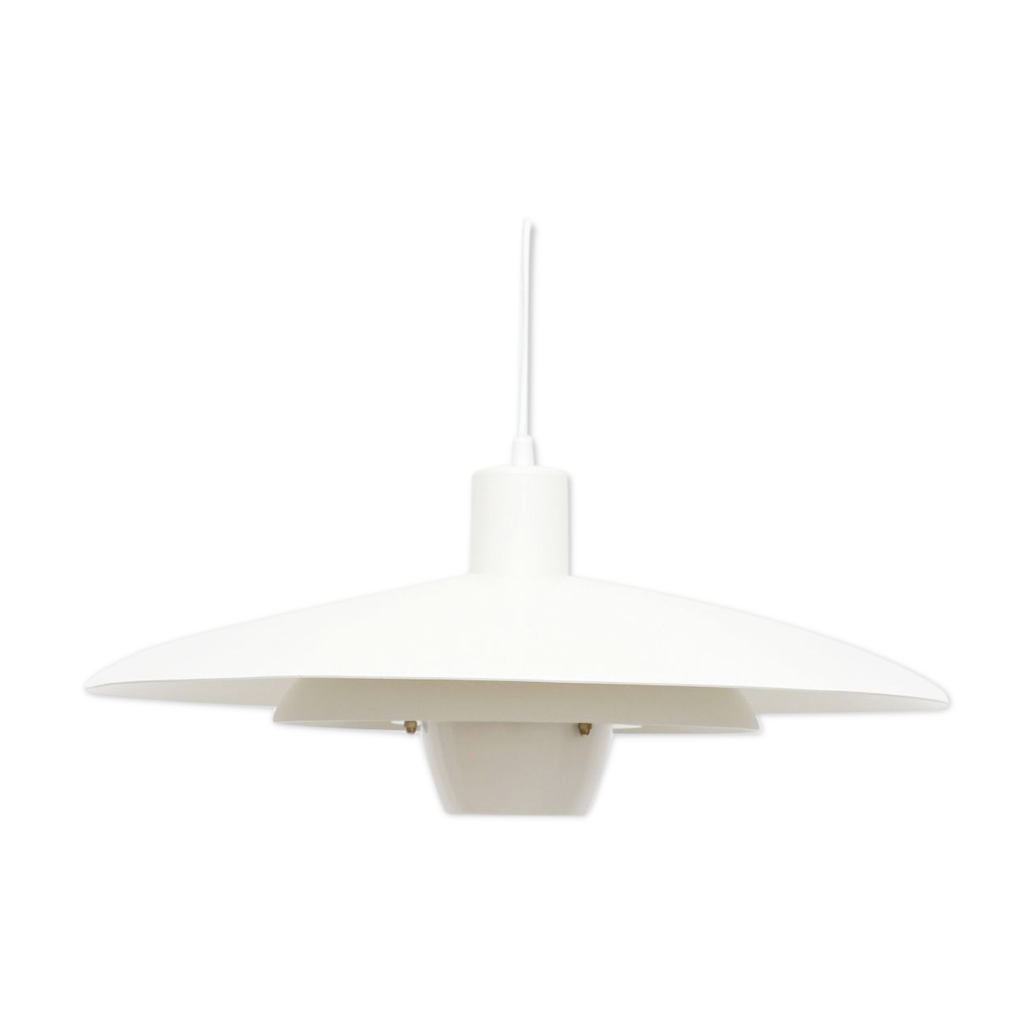 Danish White pendant lamp, 70’S