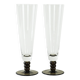 Pair of champagne glasses, Italian design, 1970s, production: Italy