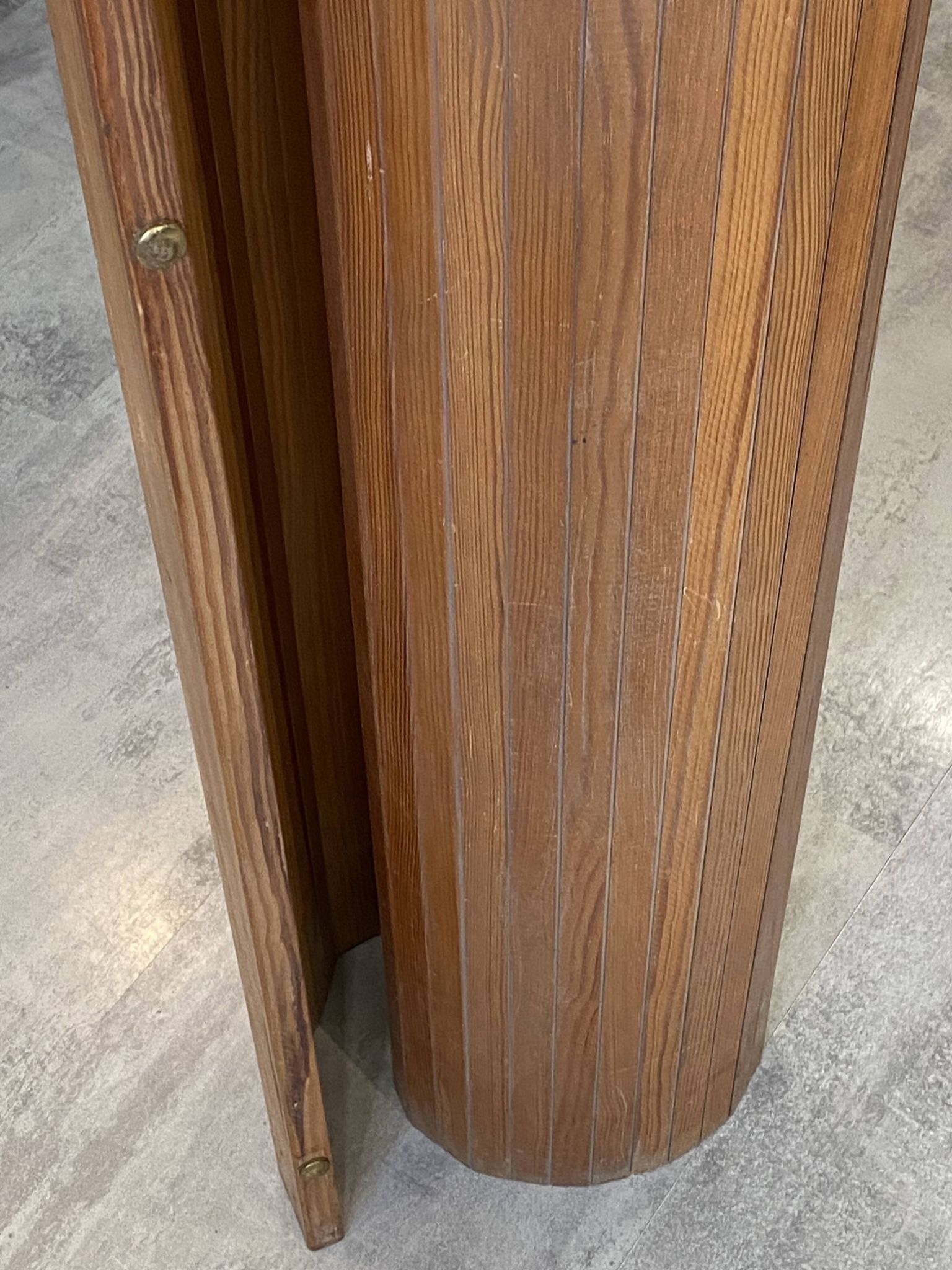 Paravent style Baumann bois autoportant vague pliable vintage 1950