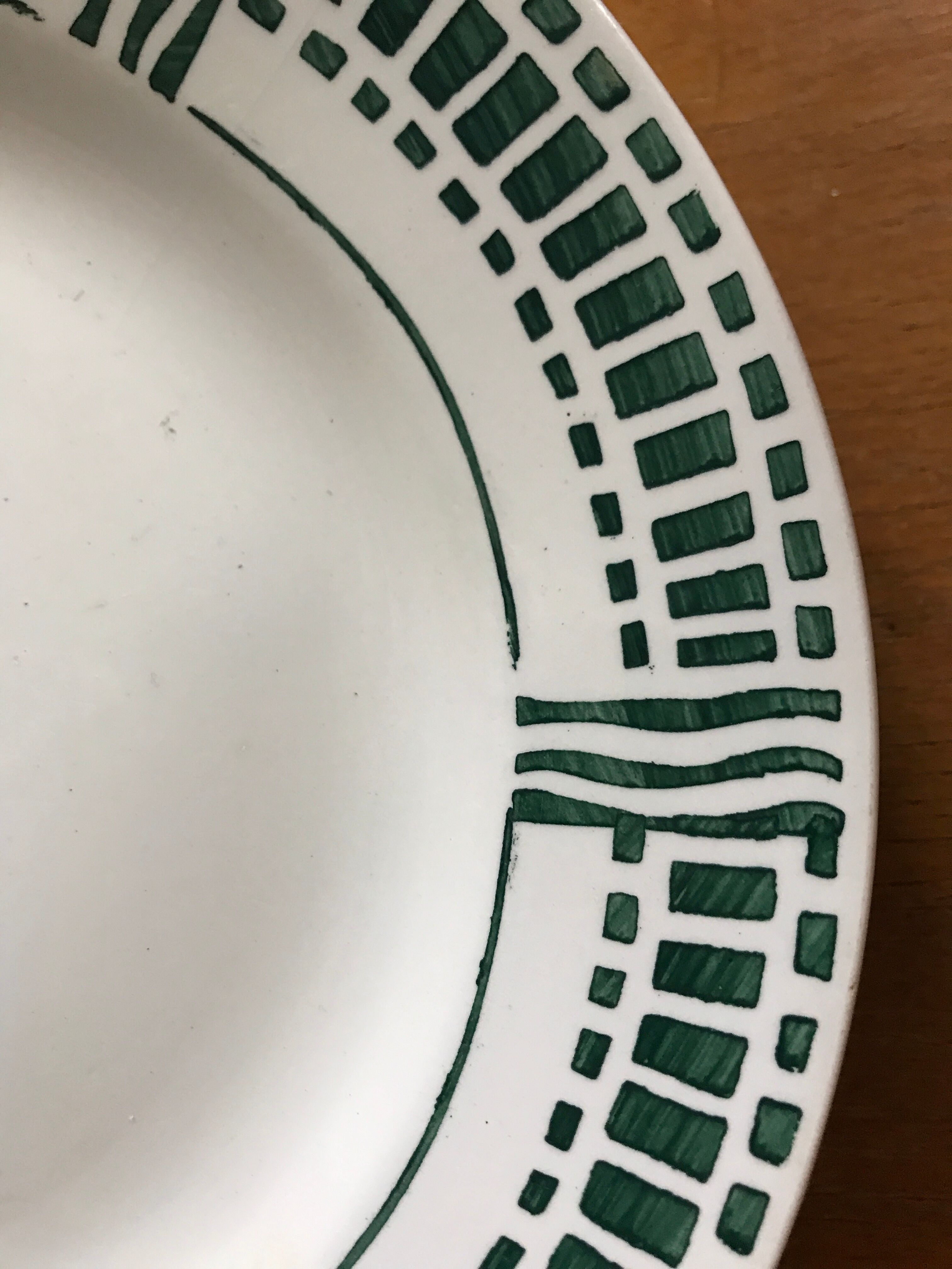 Lot of 6 plates Longwy model Toulon