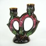 Ceramic candlestick - Georges Pougues-les-Eaux - vintage 60s