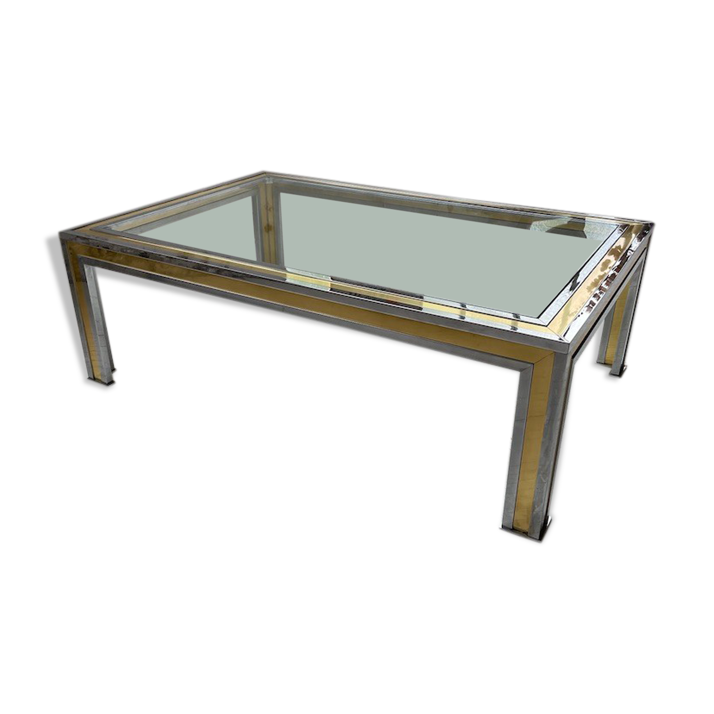 Brass chrome coffee table