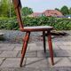 Vintage Brutalist Stube solid wood dining chair