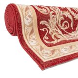 Red and beige oriental pattern rug AMAN in wool