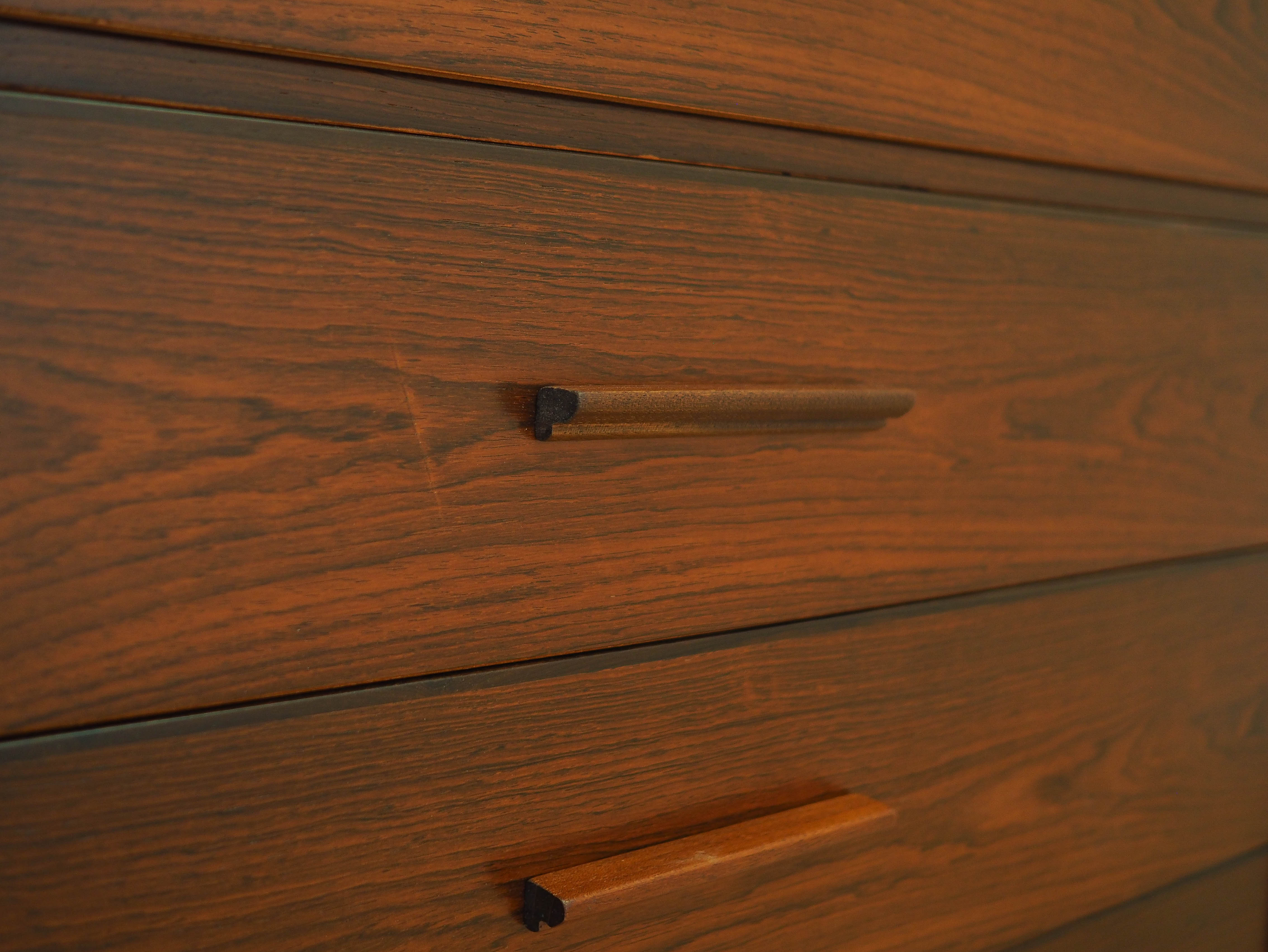 Rosewood chest of drawers, Danish design, 1970s, made in Denmark