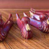 Set of 12 vintage glazed ceramic chopstick rests, 1950-70