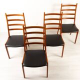 Vintage Danish Teak High-Back Dining Chairs by Korup Stolefabrik, 1960s, Set of 4