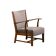 Fritz Hansen Armchair in stained beech wood and warm Grey Mohair, 1940s