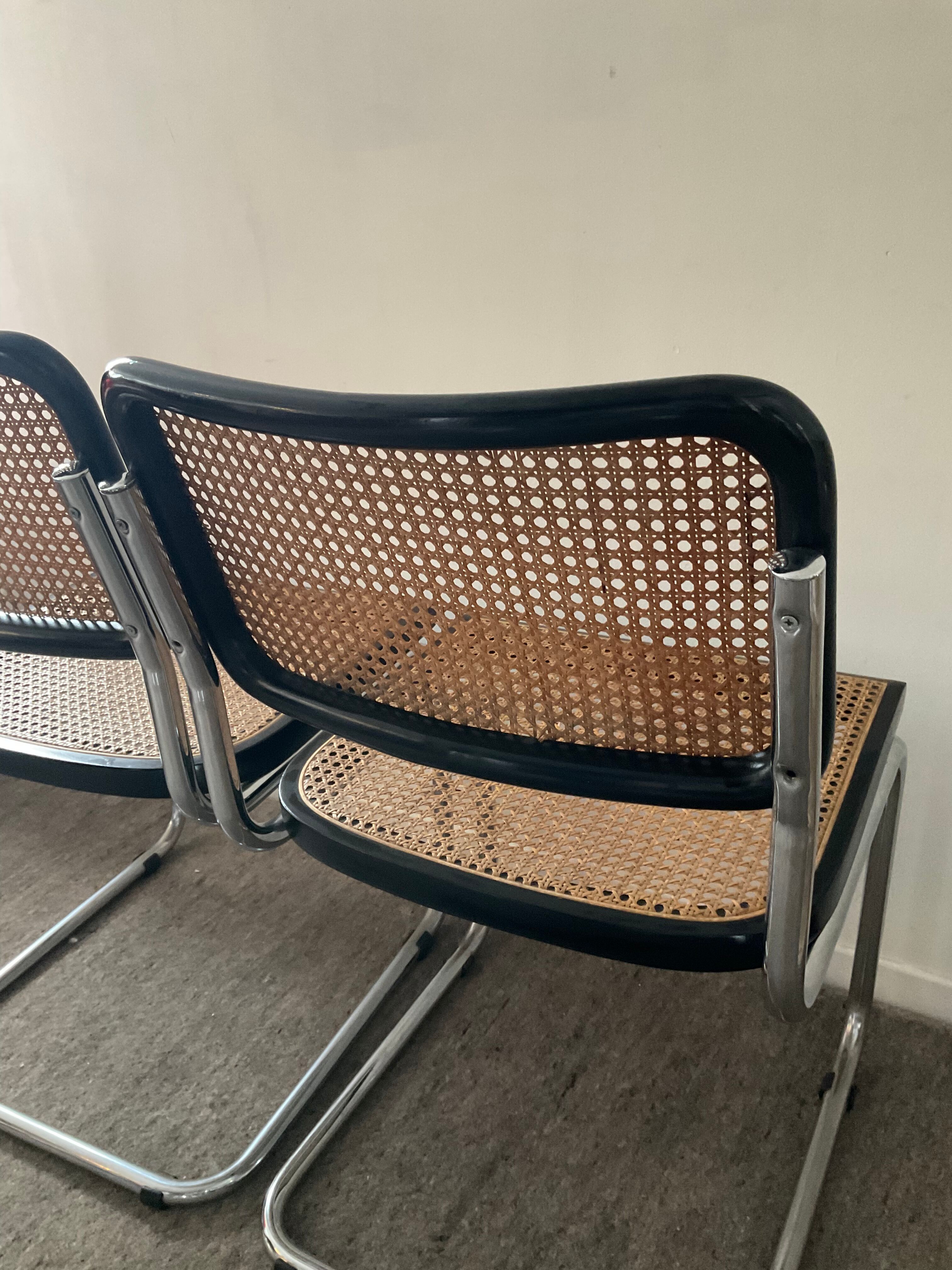 Pair of chairs Marcel Breuer Cesca B32
