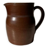 Brown ceramic pitcher H: 20 cm