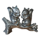 Silver-plated squirrel salt and pepper shakers